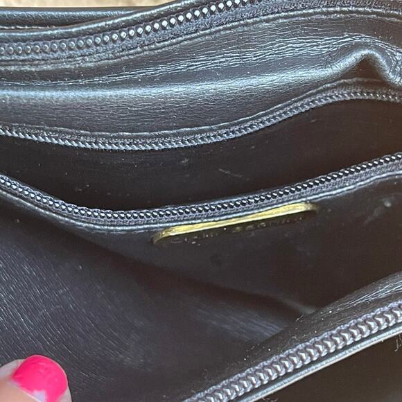 Giani Bernini snakeskin black leather purse VTG - Picture 7 of 9